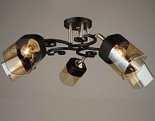 Люстра потолочная пятирожковая Мелодия Света 40Вт Е27 220В Черная картинка 